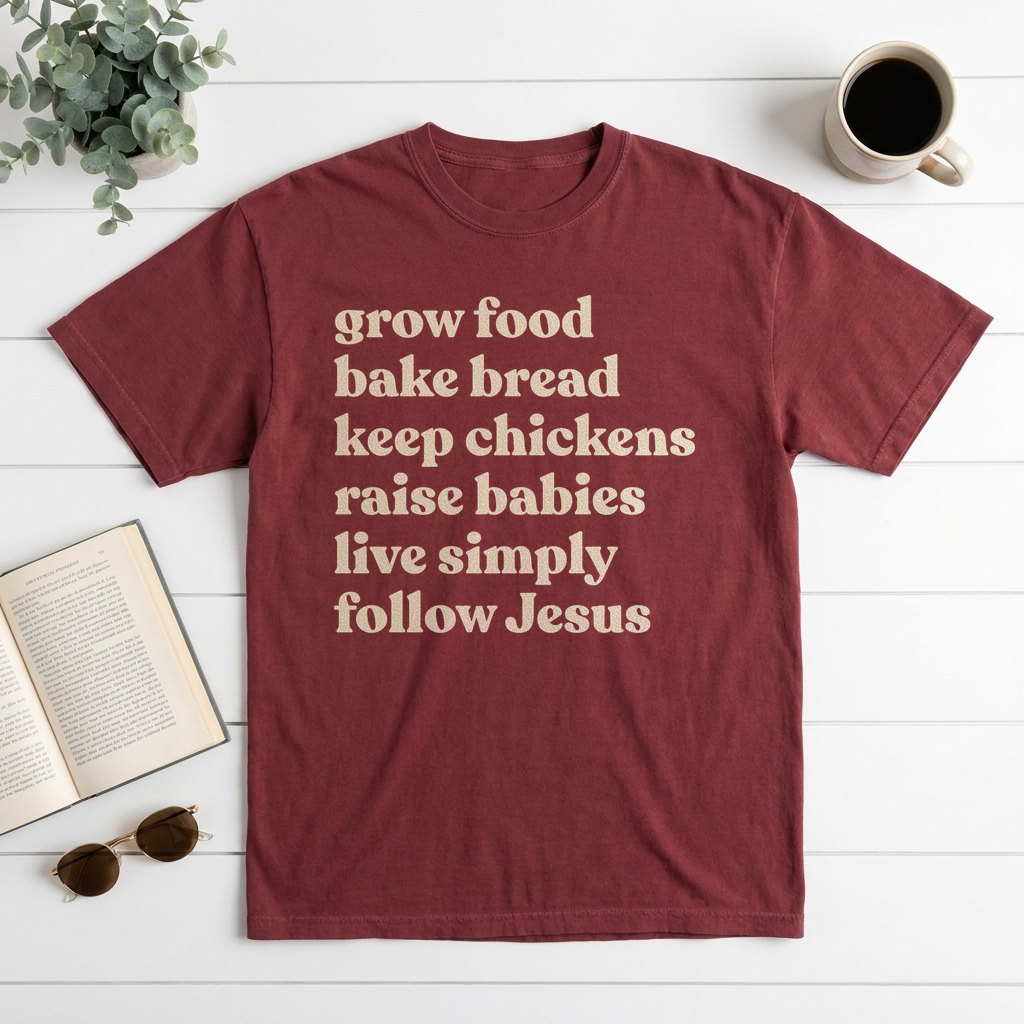 Comfort Colors 1717 Grow Food, Bake Bread, Follow Jesus T-shirt