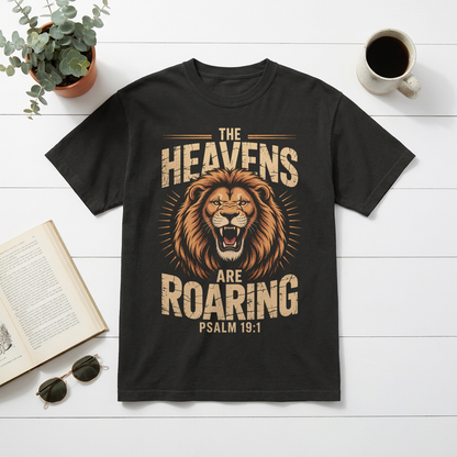 The Heavens Are Roaring Lion Graphic Tee Psalm 19:1