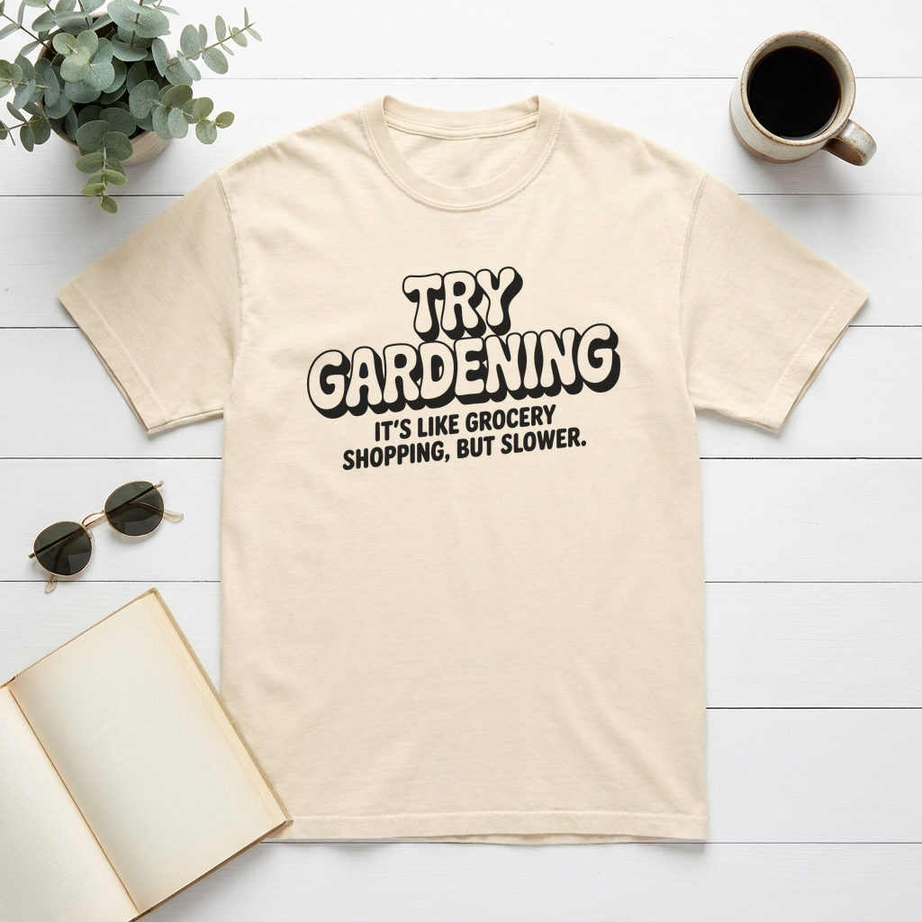 Try Gardening It’s Like Grocery Shopping But Slower Graphic Tee